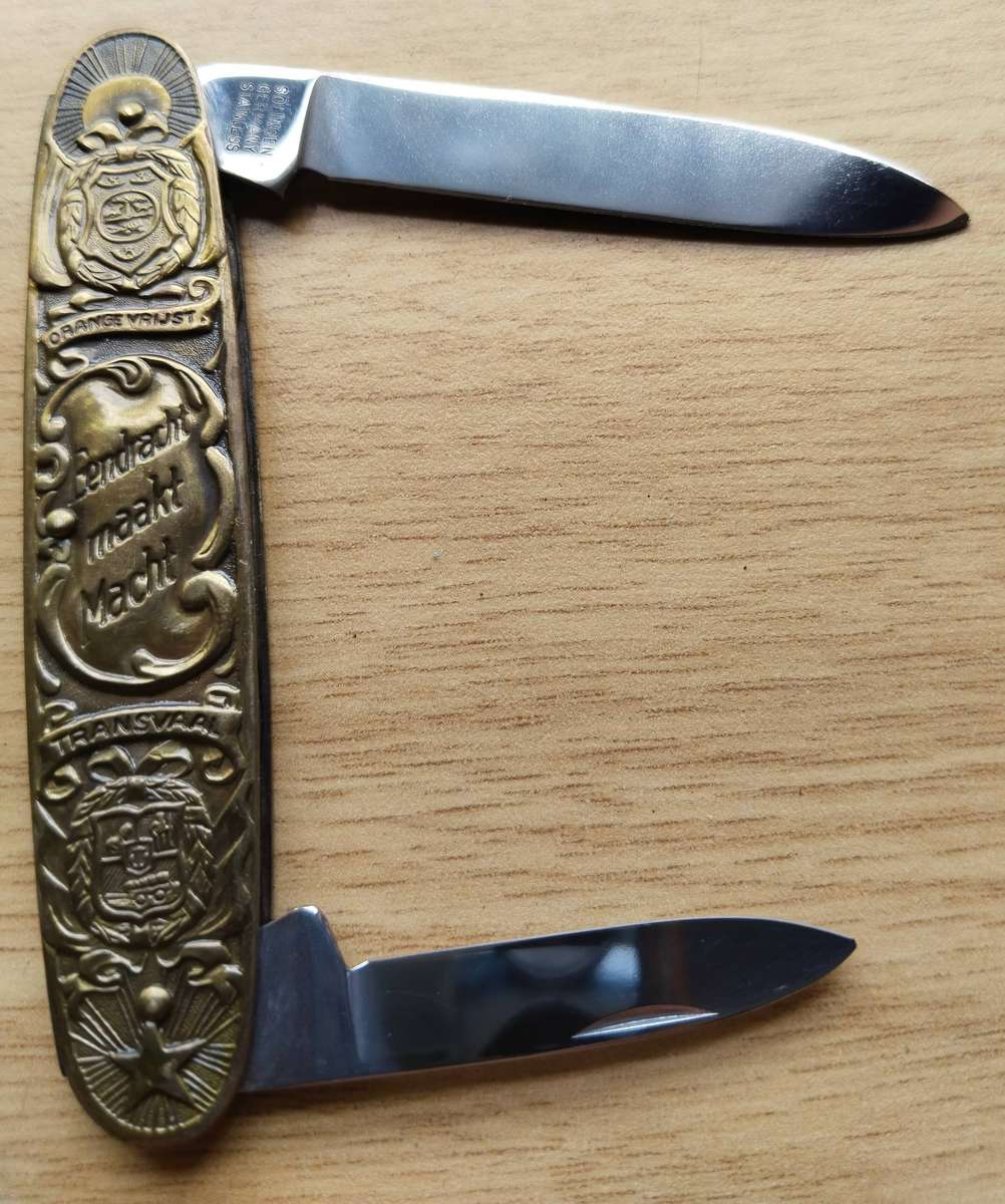Boer War Paul Kruger Vintage Antique Pocket Knife. Excellent Condition.