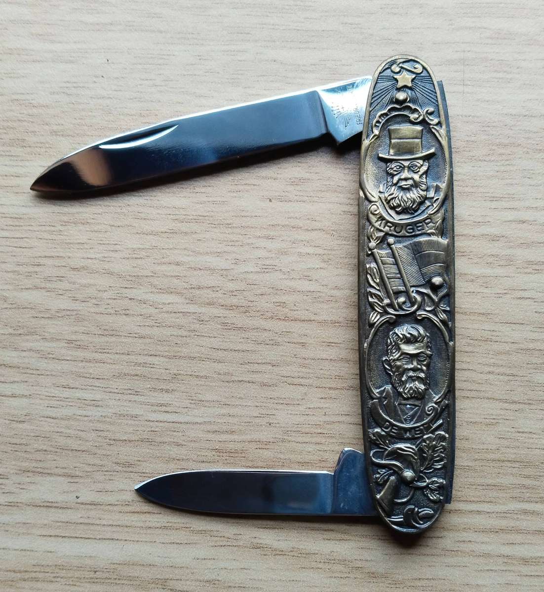 Boer War Paul Kruger Vintage Antique Pocket Knife. Excellent Condition.