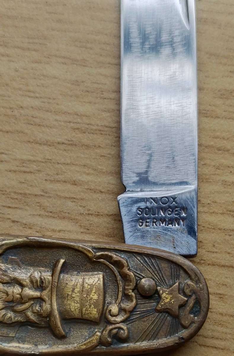 Boer War Paul Kruger Vintage Antique Pocket Knife.