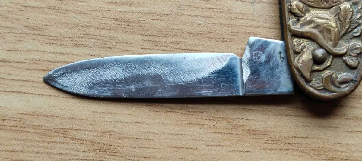 Boer War Paul Kruger Vintage Antique Pocket Knife.