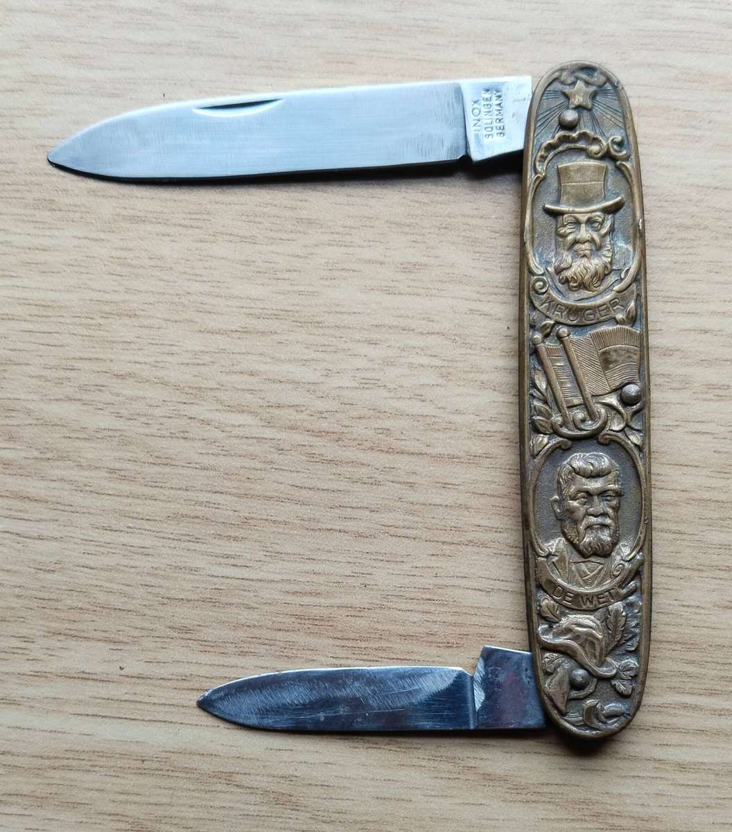 Boer War Paul Kruger Vintage Antique Pocket Knife.