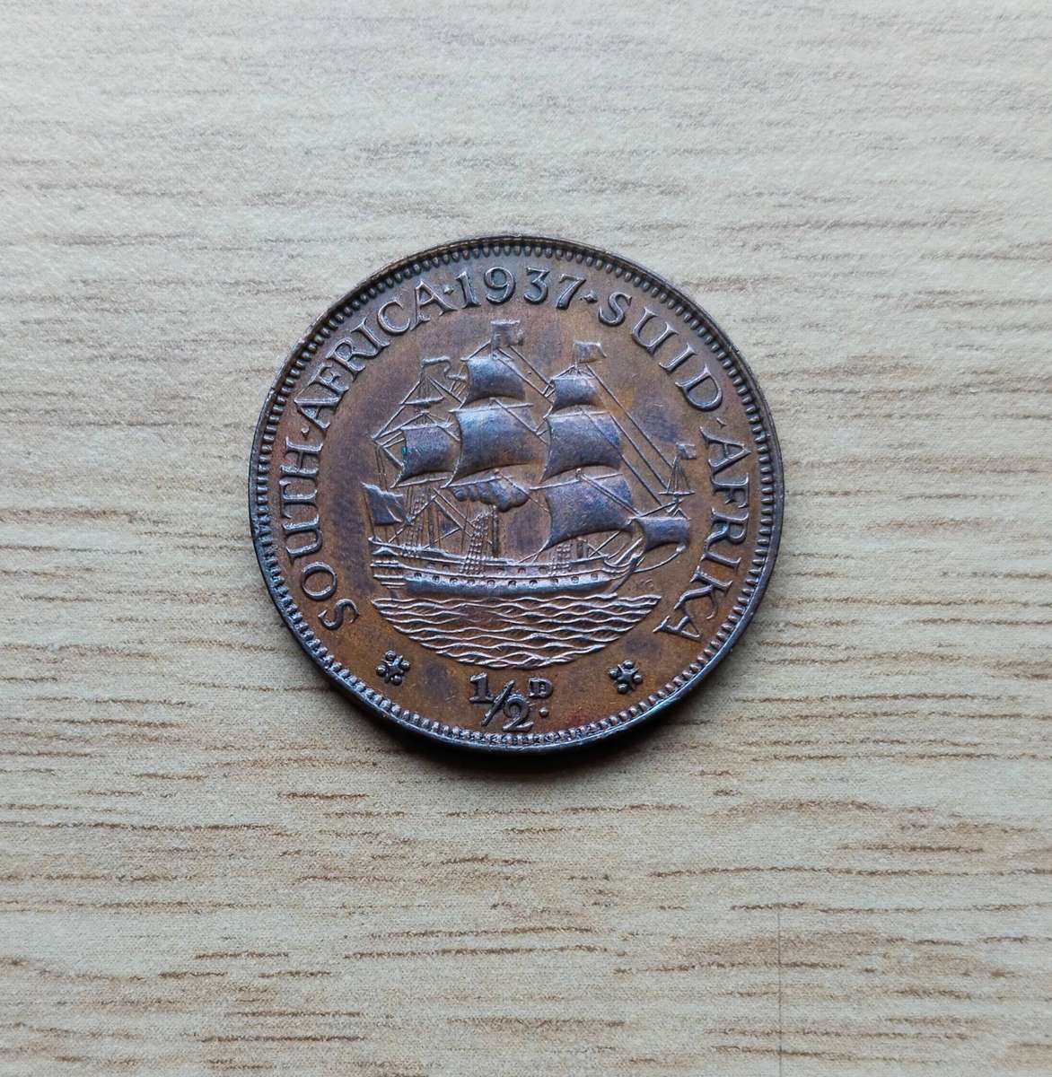 South Africa 1937 Half Penny