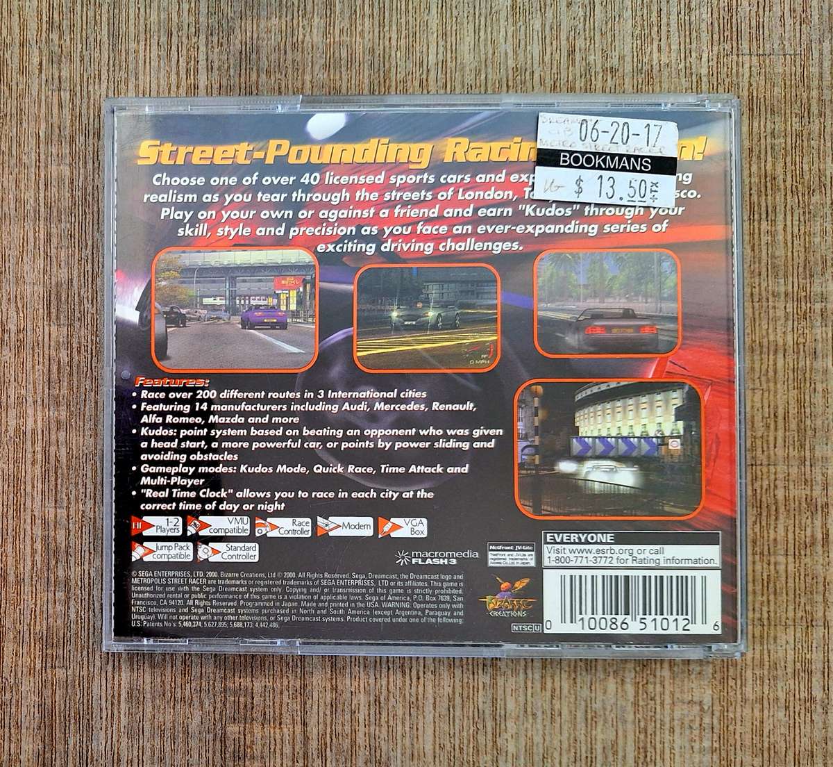 Metropolis Street Racer - Sega Dreamcast