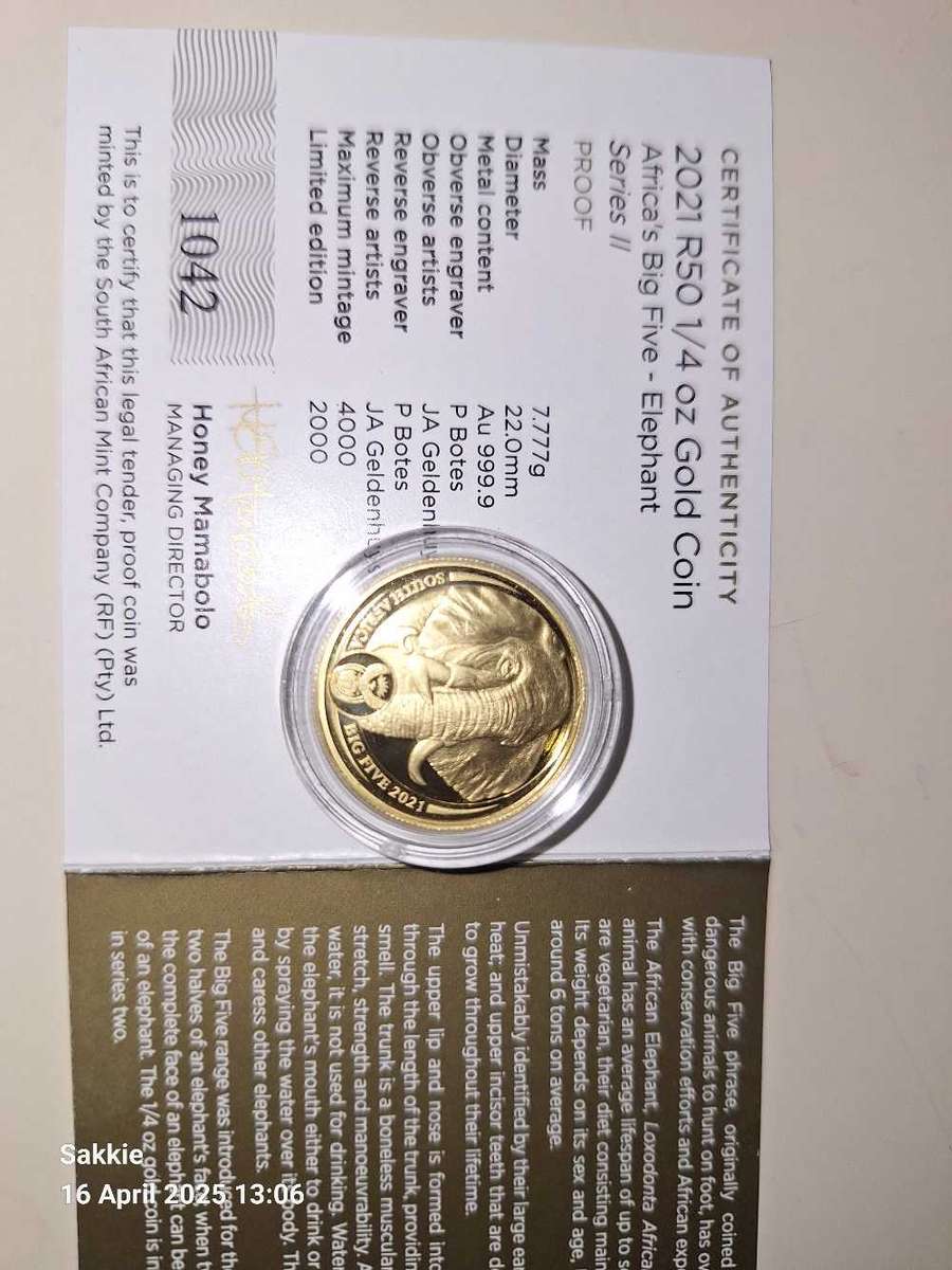 Gold 1/4 Elephant 2021