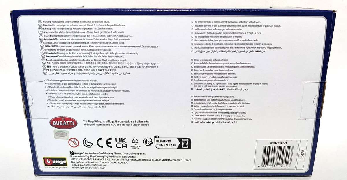 **NEW** 1/18 Bburago Bugatti Mistral