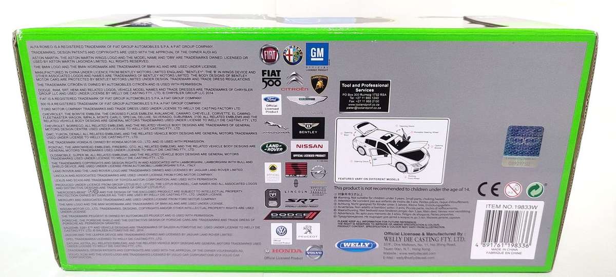 *NEW* 1/18 Welly FX BMW 328i 1998 E46 Silver (19833W)