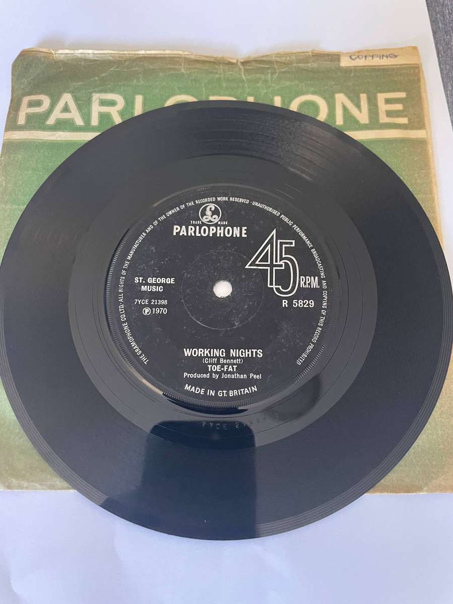 Toe Fat 7 inch single-Bad side of the moon/Working Nights