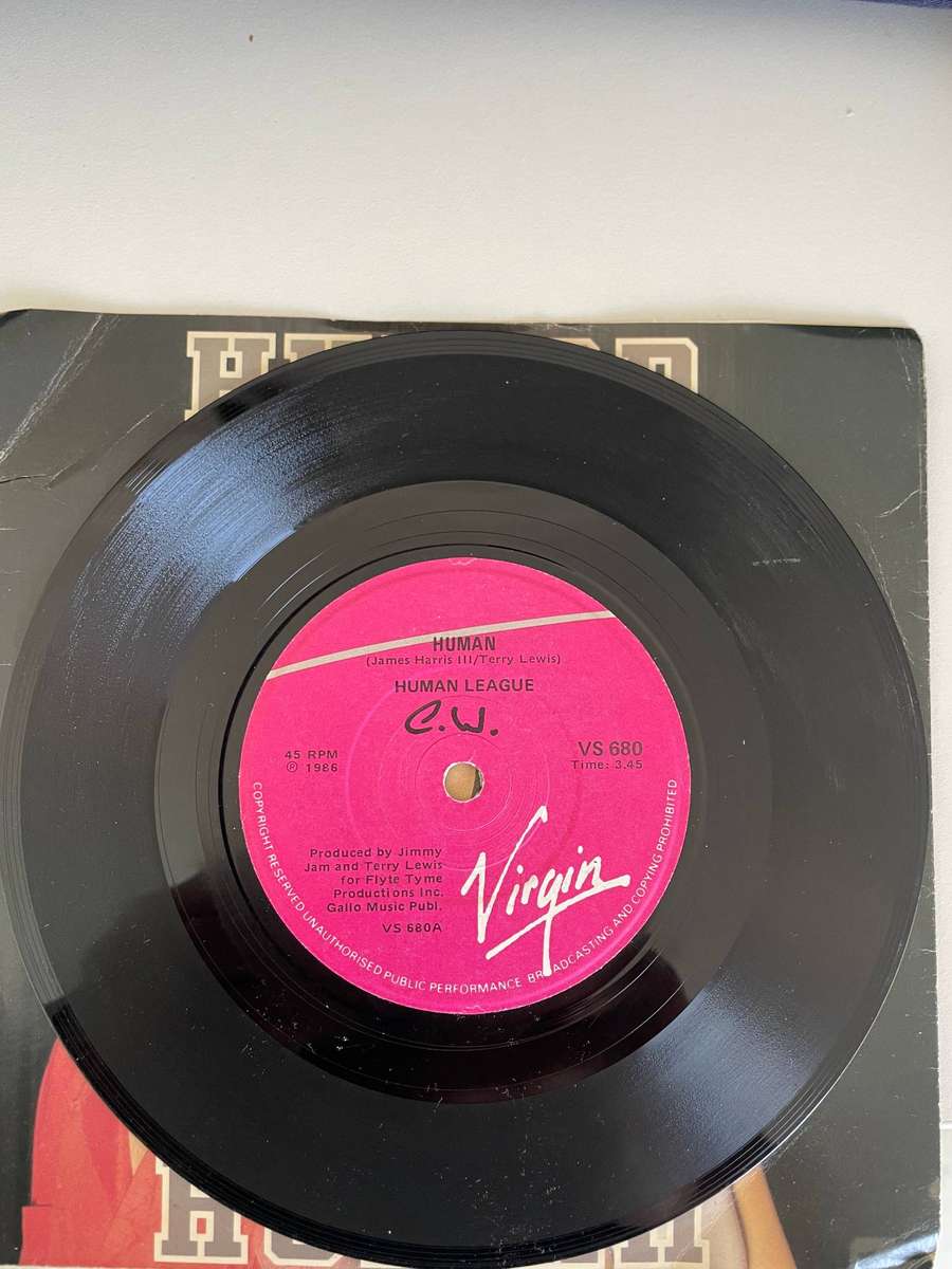 Human League 7 inch single-Human/Human Instrumental
