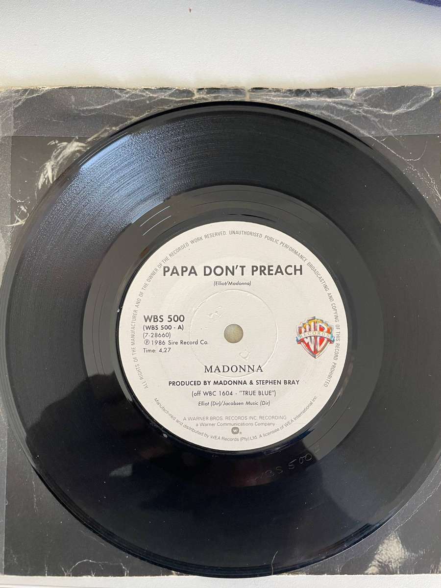 Madonna 7 inch single-Papa don't preach/Pretender