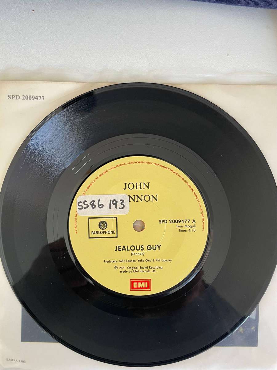 John Lennon 7 inch single-Jealous guy/Going down on love