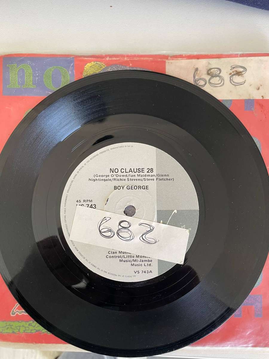 Boy George 7 inch single-No Clause 28/No Clause 28 (beats)
