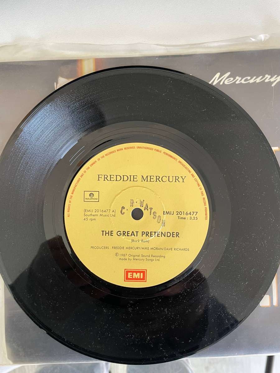 Freddie Mercury 7 inch single-The great pretender/Exercises in free love