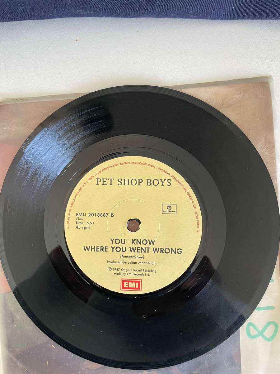 Pet Shop Boys 7 inch single-It's a sin/You know where you went wrong