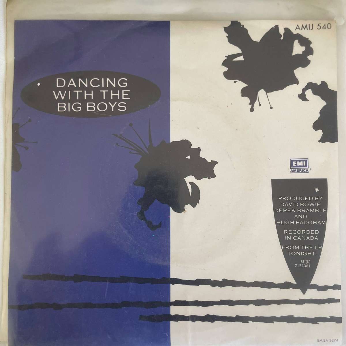 David Bowie 7 Inch single- Blue Jeans/Dancing with the big boys