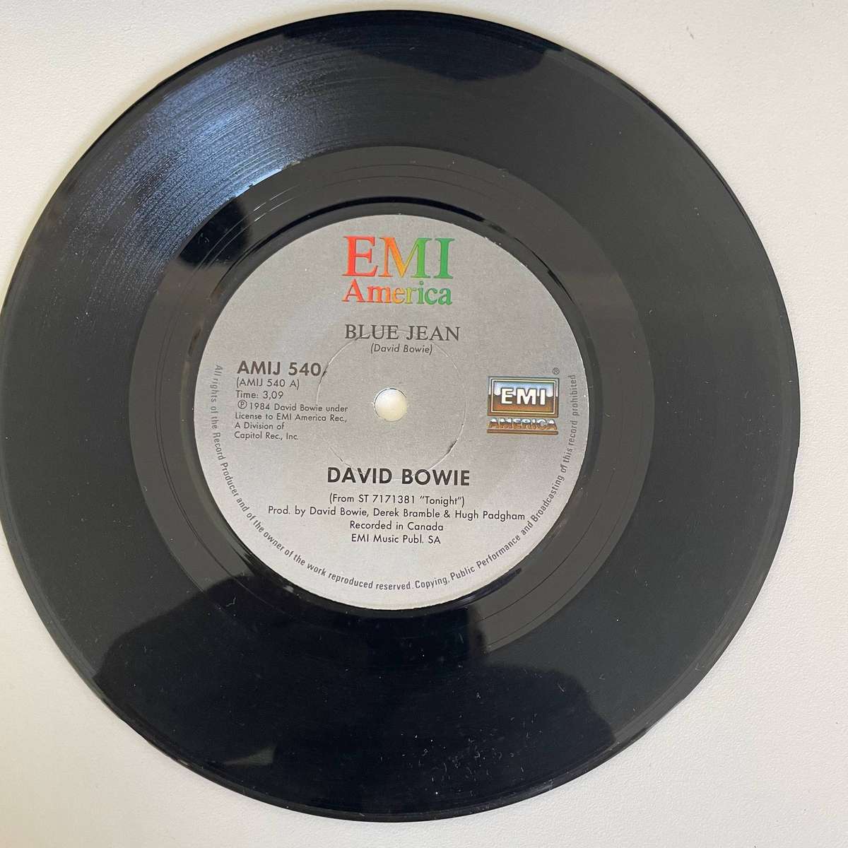 David Bowie 7 Inch single- Blue Jeans/Dancing with the big boys