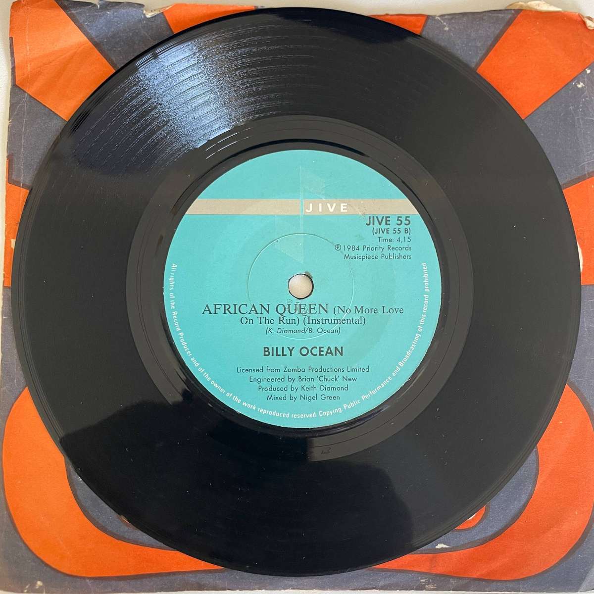 Billy Ocean 7 inch single-African Queen/African Queen(Instrumental)