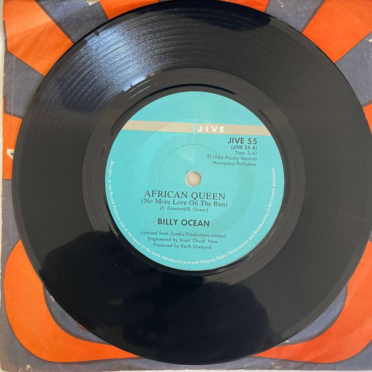 Billy Ocean 7 inch single-African Queen/African Queen(Instrumental)