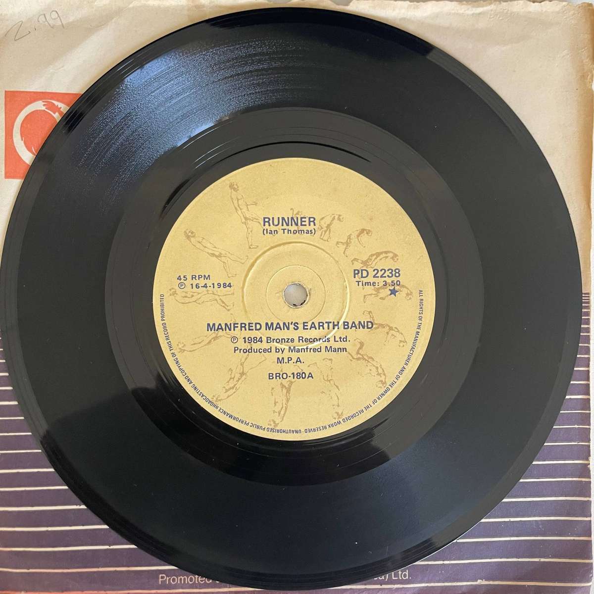 Manfred Mann's Earth Band 7 inch single-Runner/No Transkei