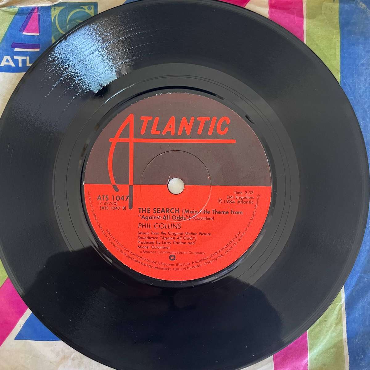 Phil Collins-7 inch single-Against all odds/The search