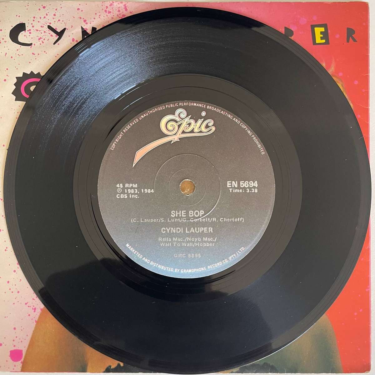 Cyndi Lauper-7 inch single-She Bop/Witness