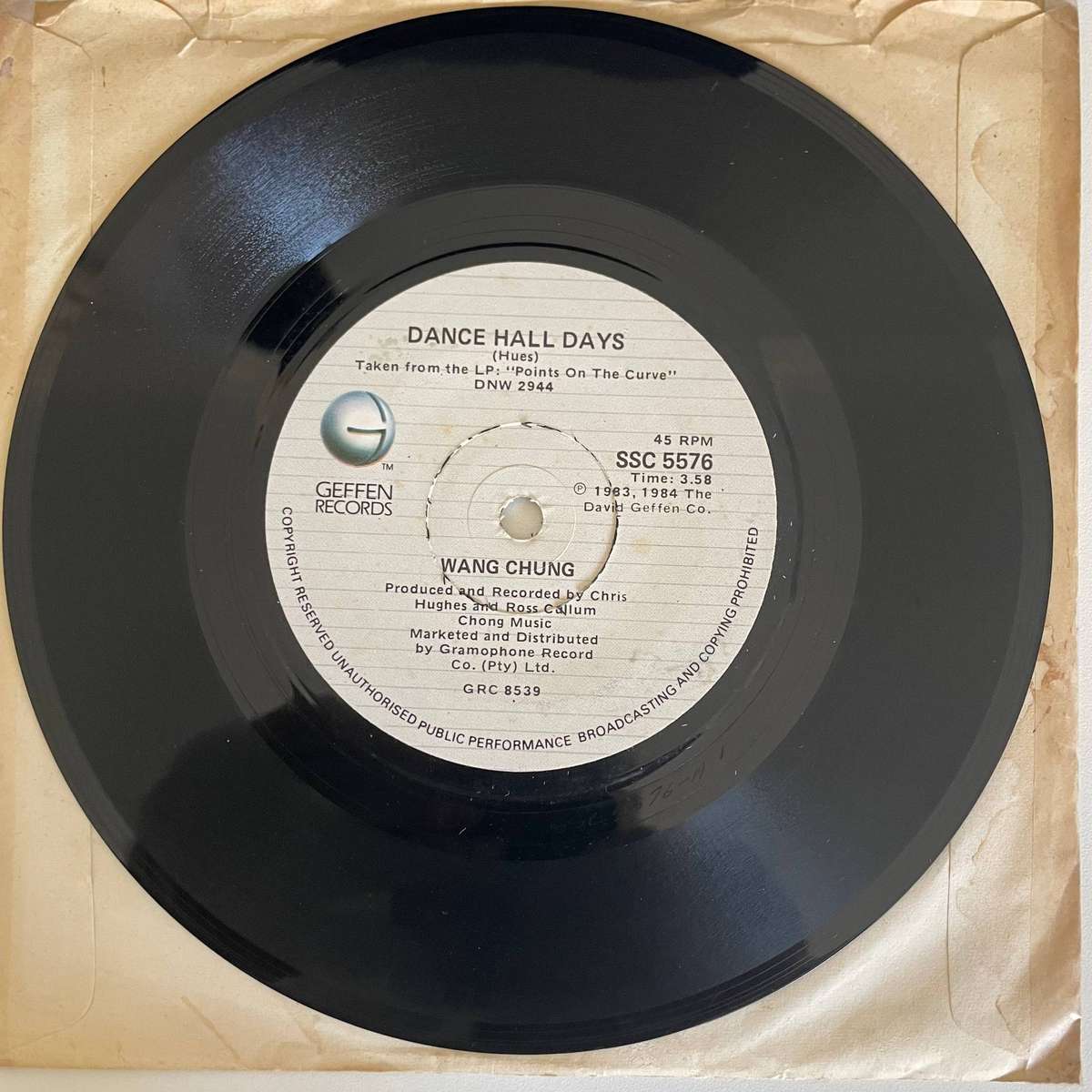 Wang Chung-7 inch single-Dance Hall Days/There is a nation