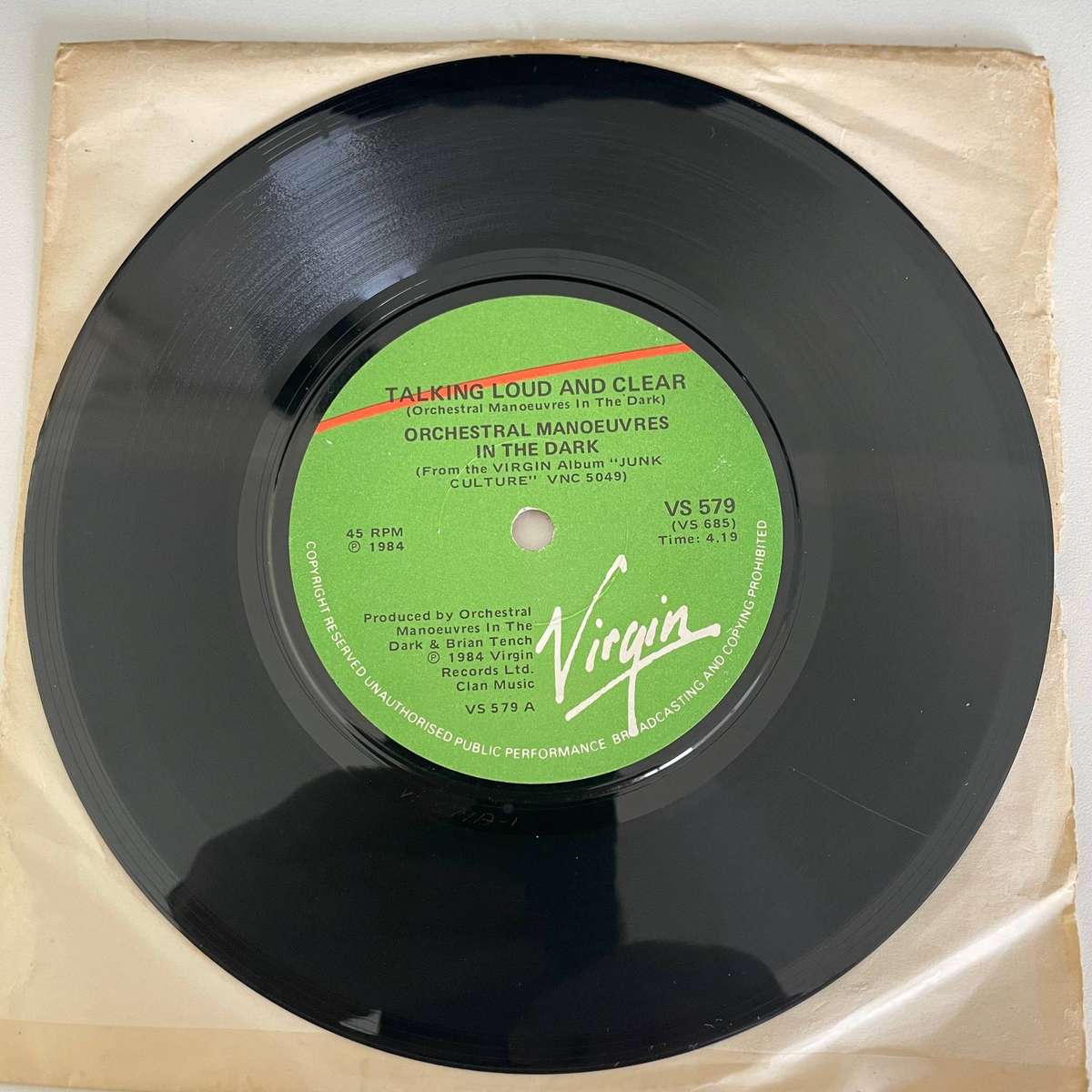 OMD-7 inch single-Talking loud and clear/Julia's song