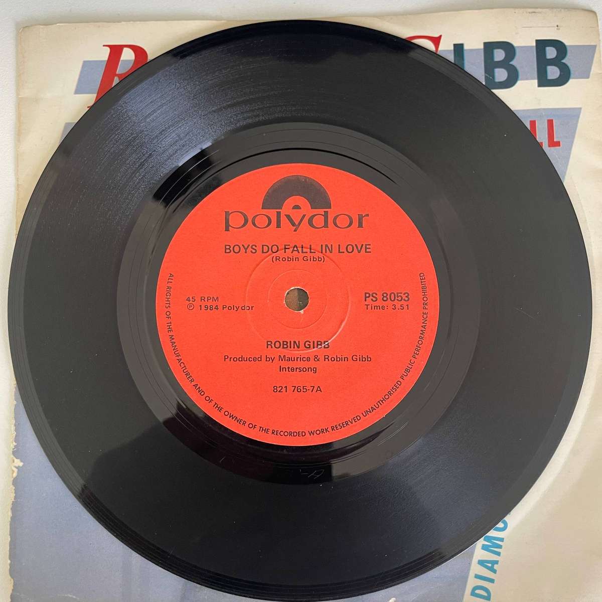 Robin Gibb-7 inch single-Boys do fall in love/Diamonds