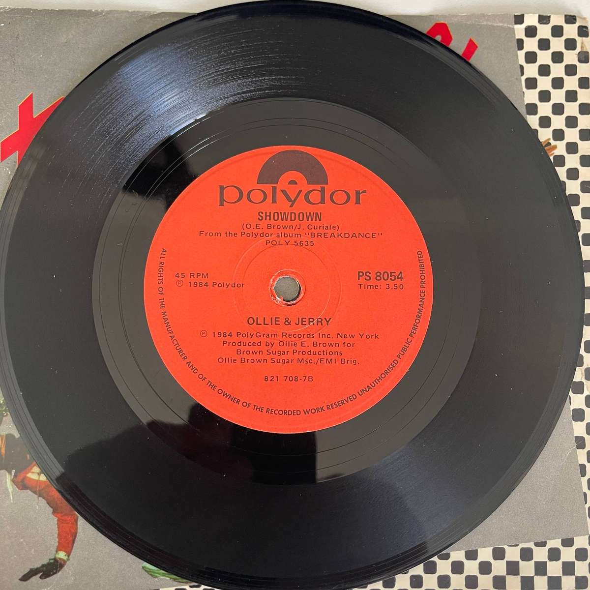 Ollie and Jerry-7 inch single-Breakdance..there' no stopping us/Showdown