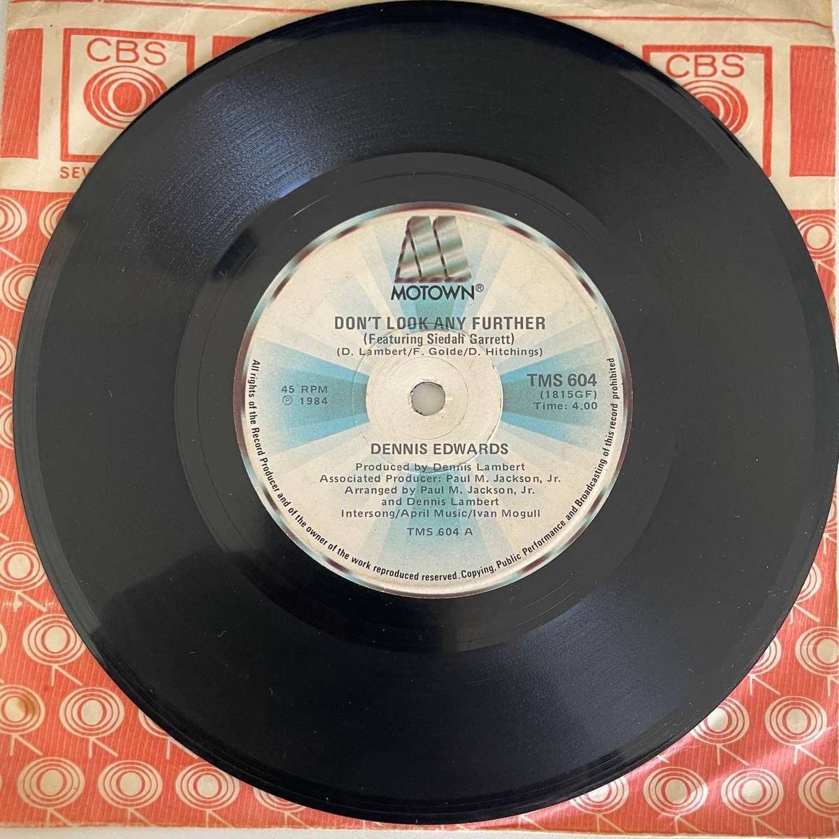 Dennis Edwards-7 inch single-Don't look any further/I thought I could handle it