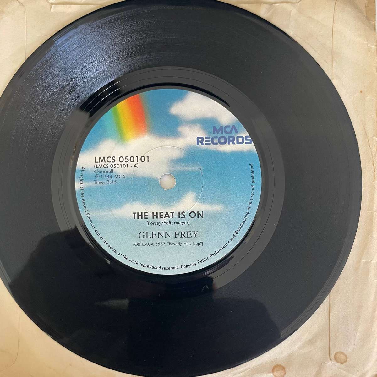 Harold Faltermeyer-7 inch single-Axel F/Glenn Frey-The heat is on