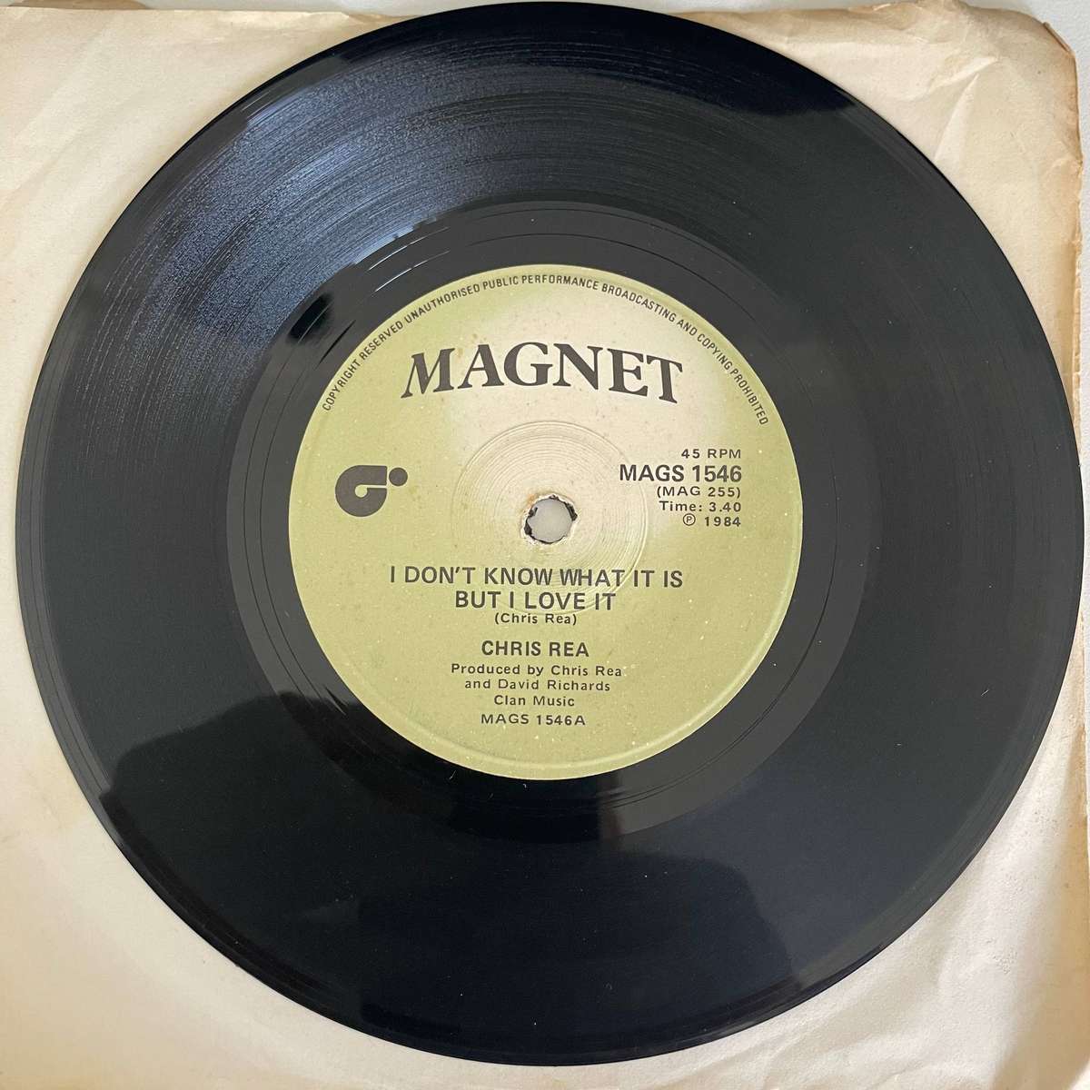 Chris Rea -7 inch single-I don't know what it is but I love it/Mystery man