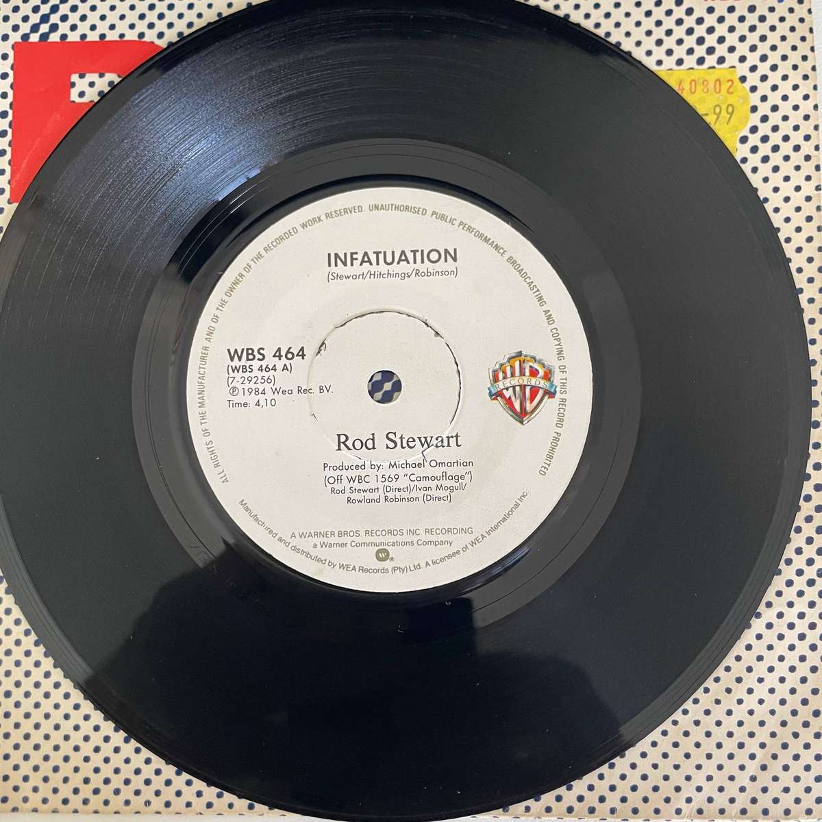 Rod Stewart-7 inch single-Infatuation/Three time loser