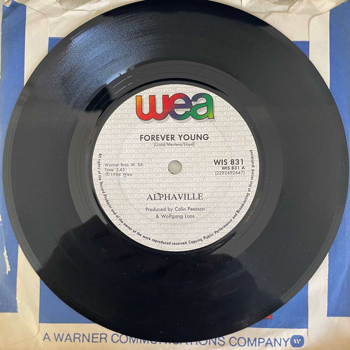 Alphaville-7 inch single-Forever young/Welcome to the sun