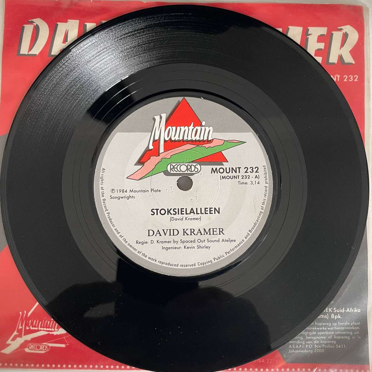 David Kramer-7 inch single-Stoksielalleen/Sannie van der Spuy