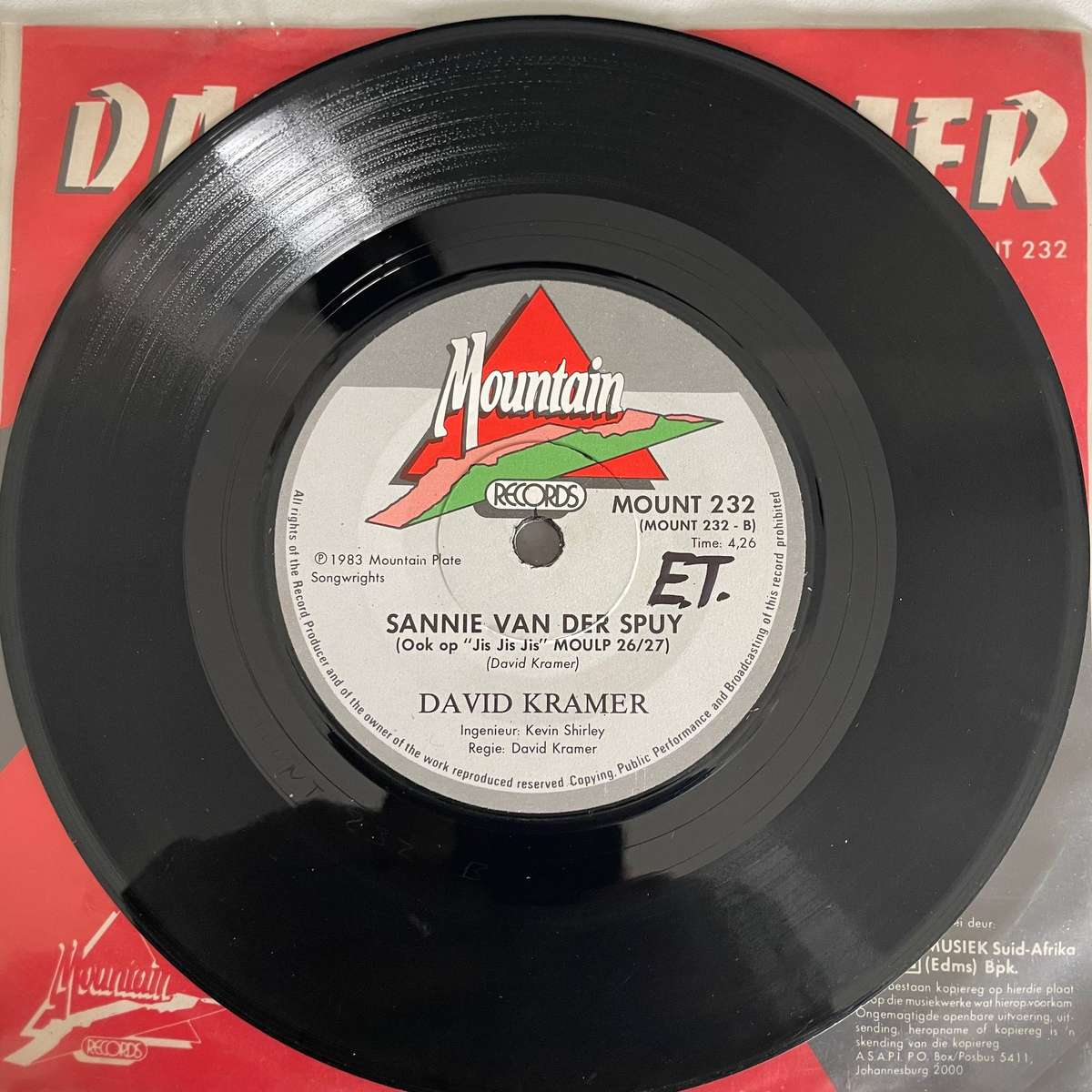 David Kramer-7 inch single-Stoksielalleen/Sannie van der Spuy
