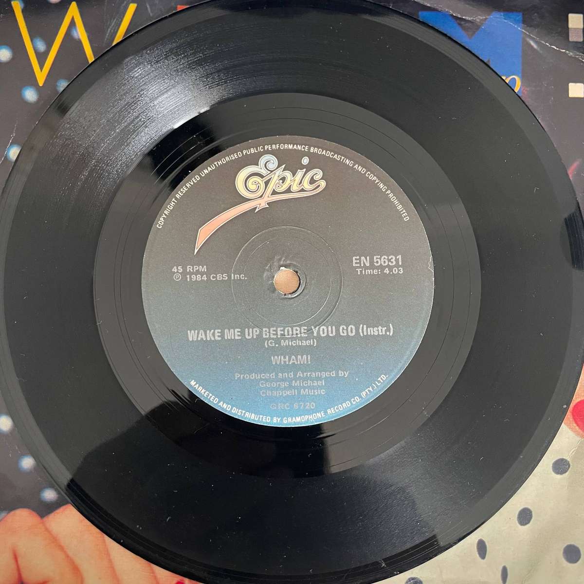 Wham-7 inch single-Wake me up before you go-go/Instrumenal