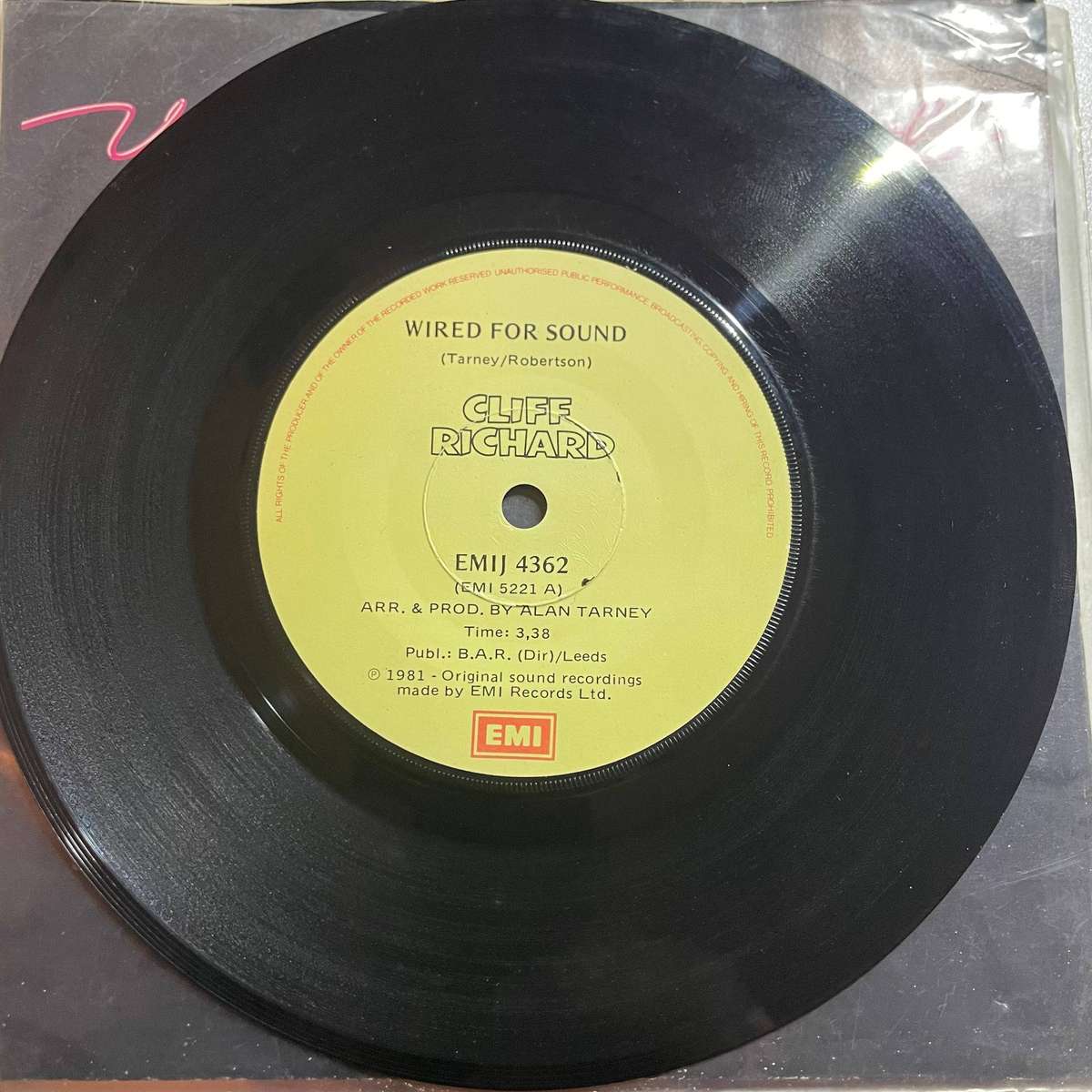Cliff Richard 7" single-Wired for sound/Hold on