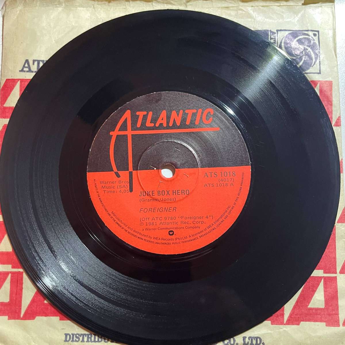 Foreigner-7 inch single-Juke Box Hero/Night Life