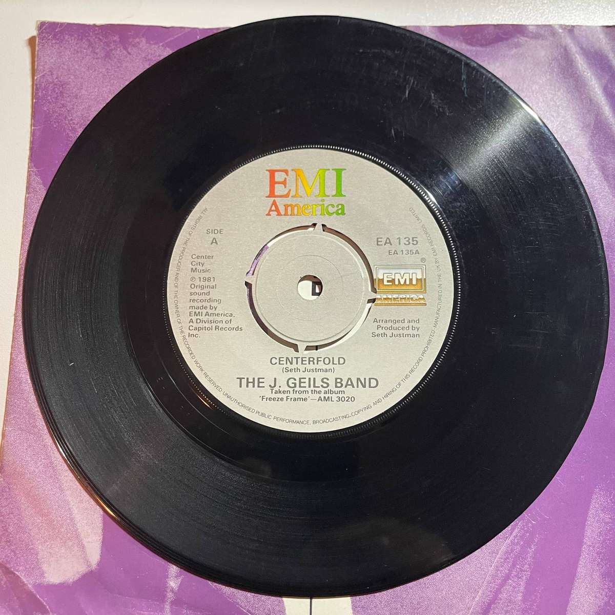 The J. Geils Band-7 inch single-Cenrefold/Flamethrower