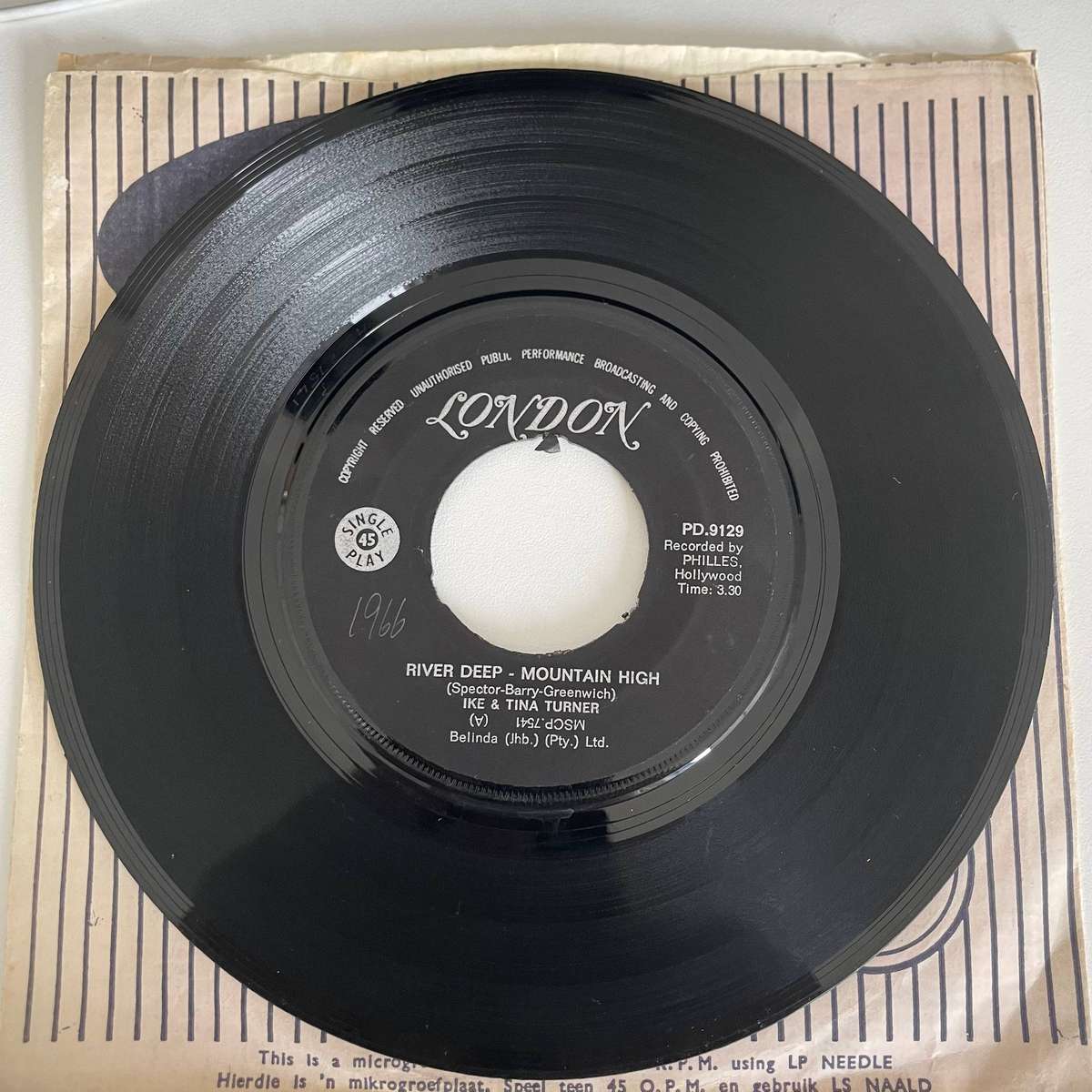 Ike and Tina Turner-7 inch single-RIVER DEEP-MOUNTAIN HIGH/I'LL KEEP YOU HAPPY