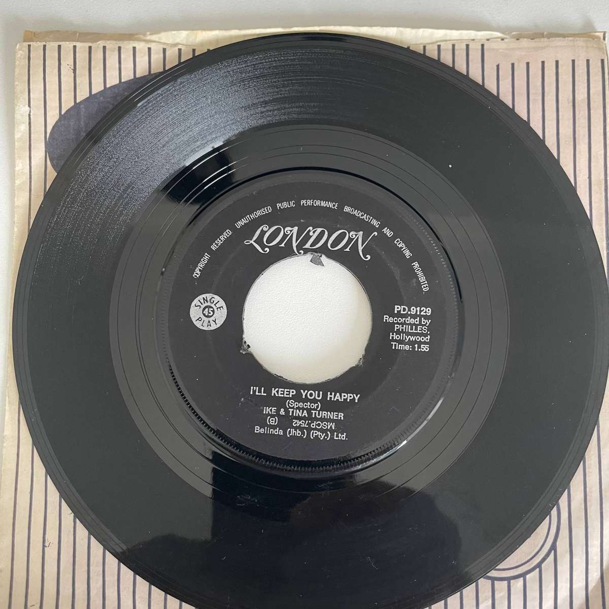 Ike and Tina Turner-7 inch single-RIVER DEEP-MOUNTAIN HIGH/I'LL KEEP YOU HAPPY