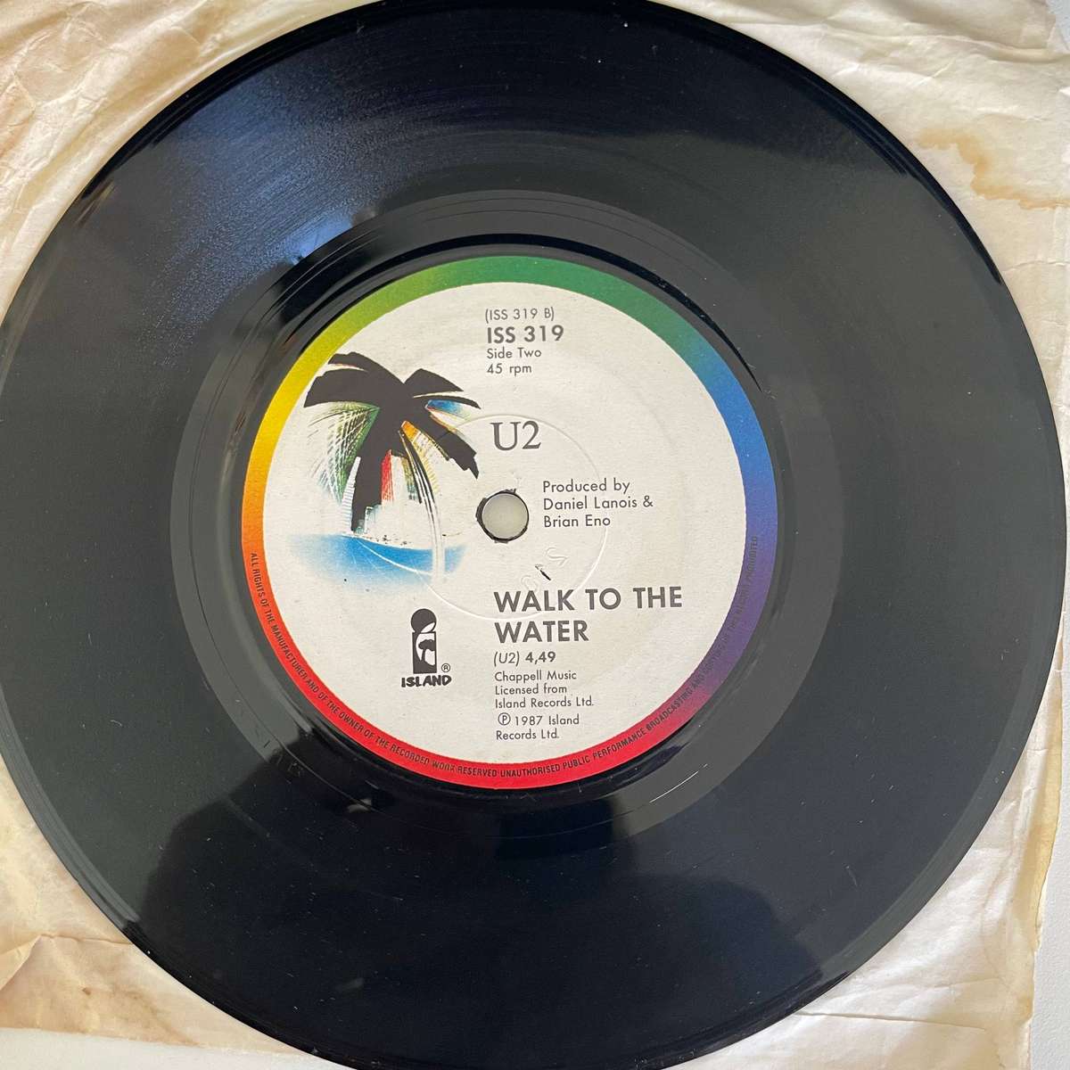U2-7 Inch Single- WITH OR WITHOUT YOU/WALK ON WATER