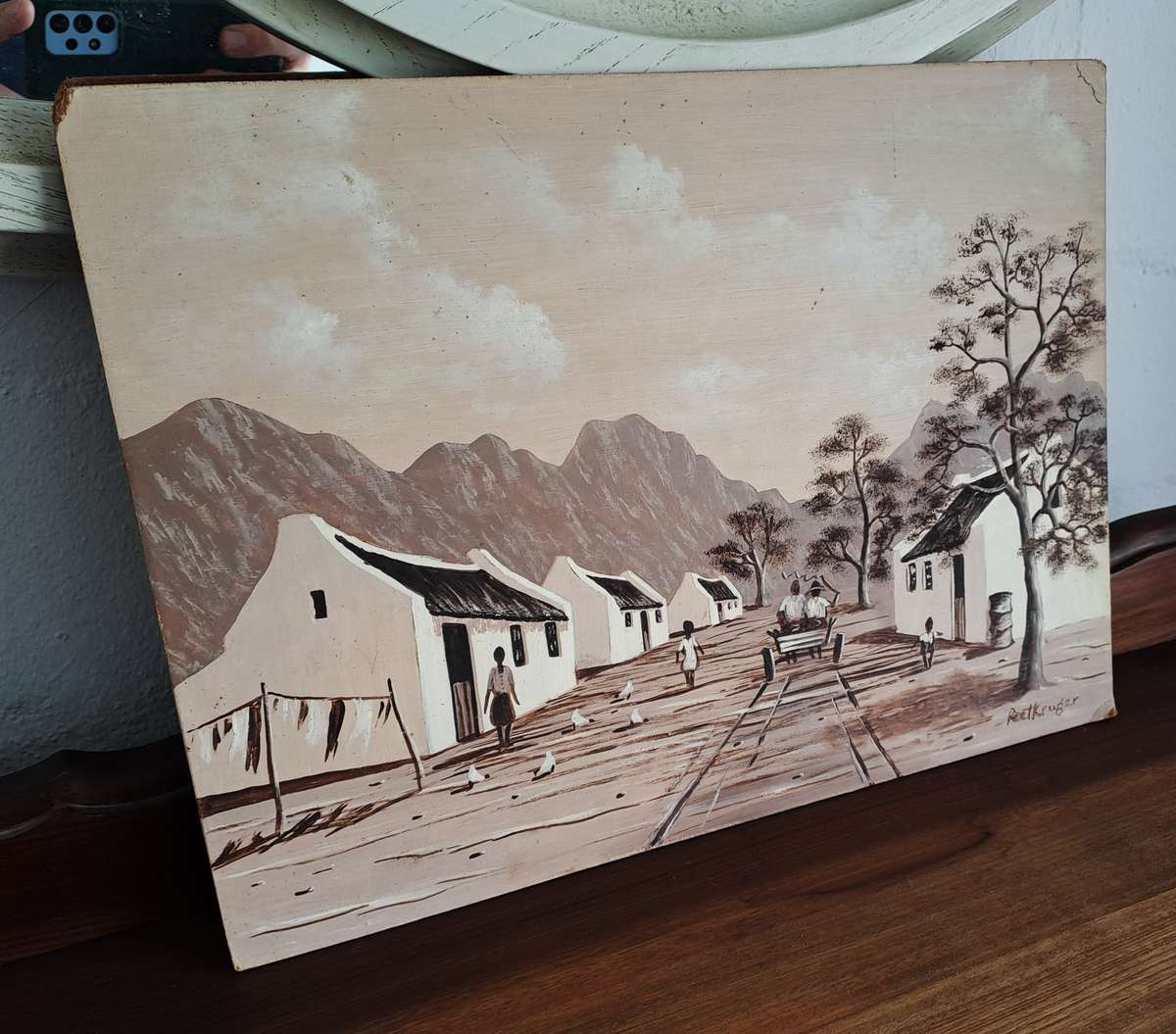 PEET KRUGER - ORGINAL OIL ON BOARD 370mm - 270mm