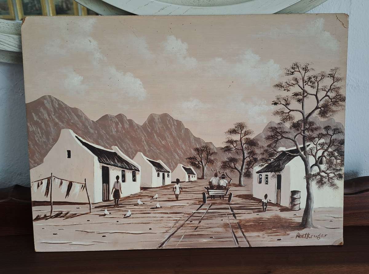 PEET KRUGER - ORGINAL OIL ON BOARD 370mm - 270mm