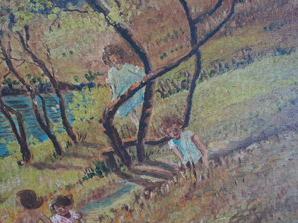 ORIGINAL SIGNED SA ARTIST CONSTANCE HEATHERINGTON OIL ON BOARD!