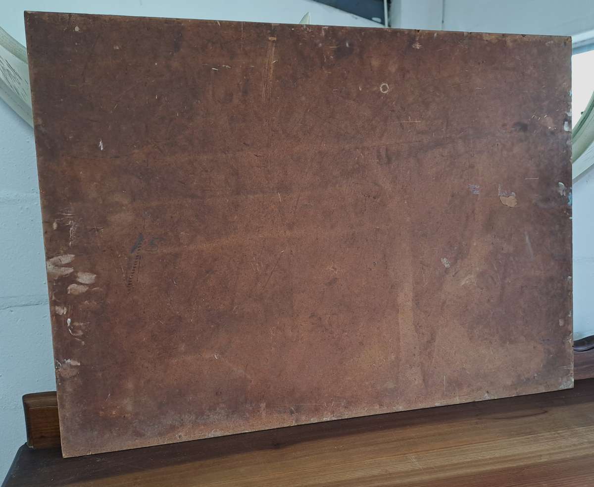 ORIGINAL SIGNED SA ARTIST CONSTANCE HEATHERINGTON OIL ON BOARD!