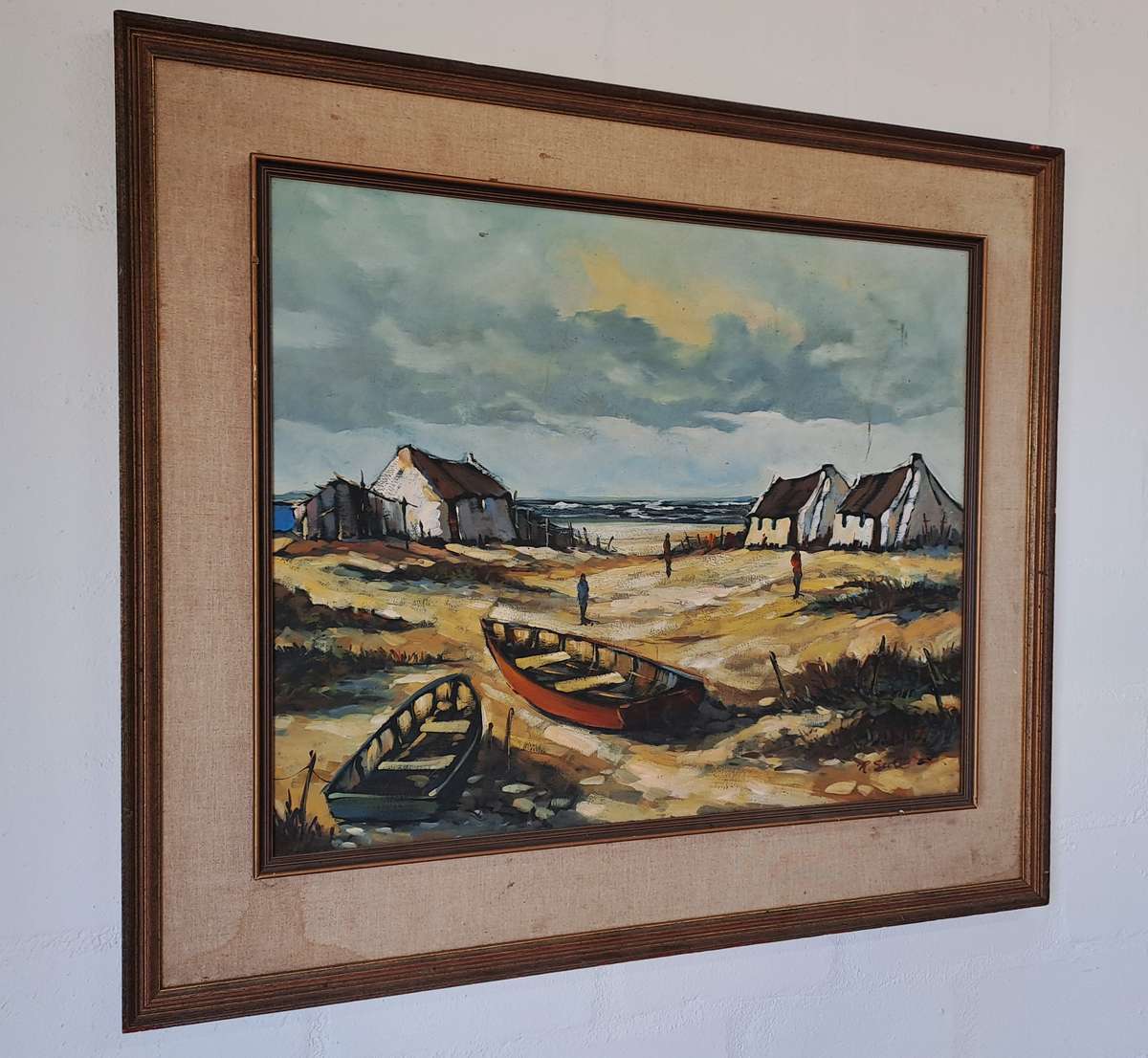 STUNNING SIGNED FRAMED ORIGINAL OIL PAINTING OF BEACH SCENE!