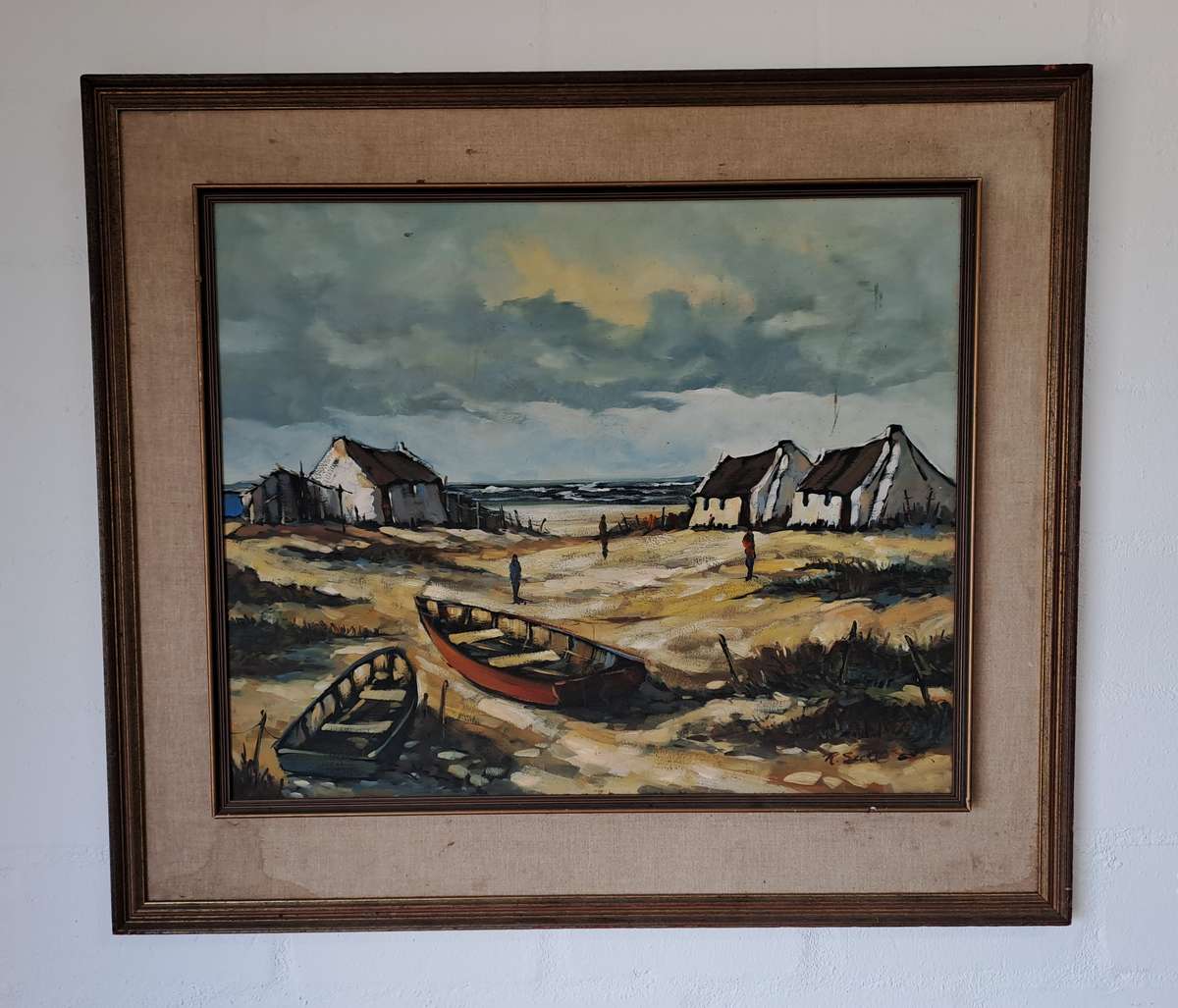STUNNING SIGNED FRAMED ORIGINAL OIL PAINTING OF BEACH SCENE!