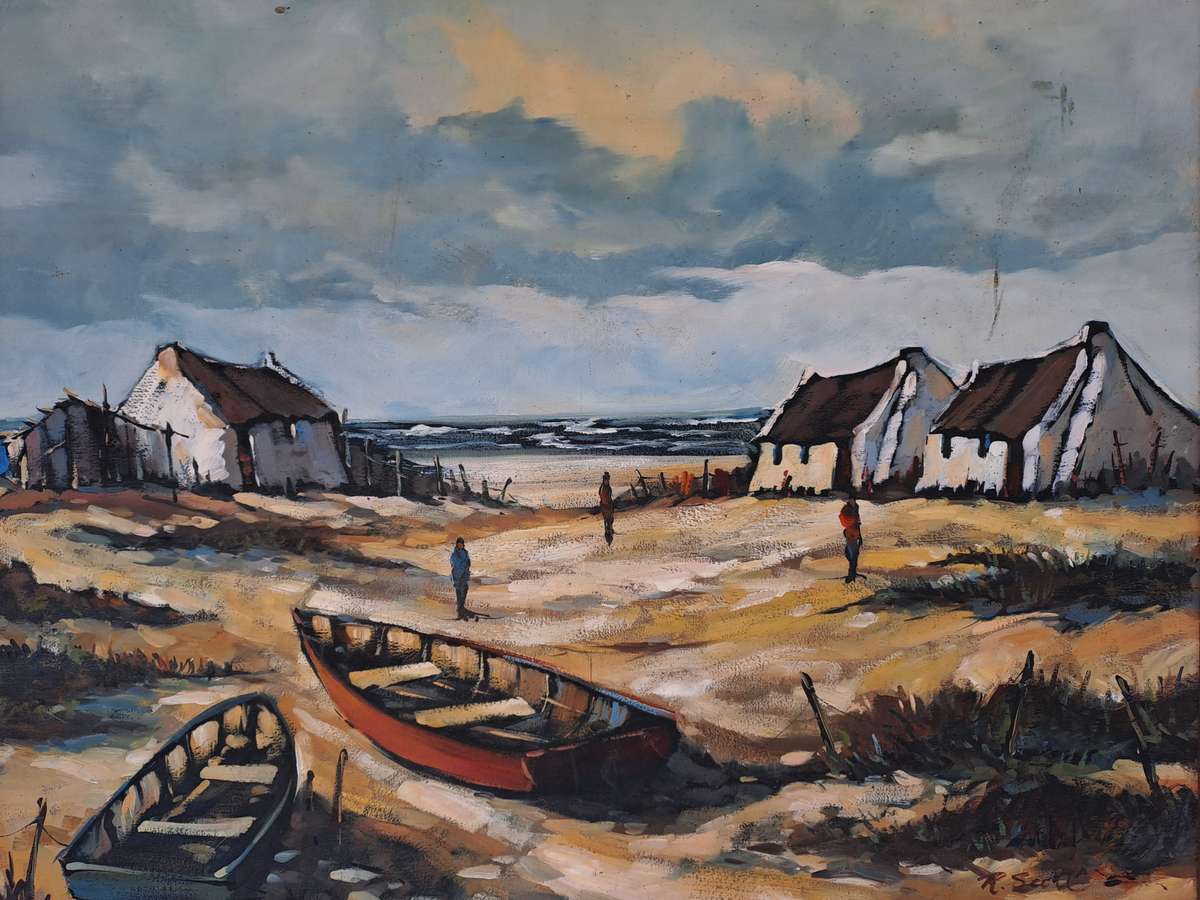 STUNNING SIGNED FRAMED ORIGINAL OIL PAINTING OF BEACH SCENE!