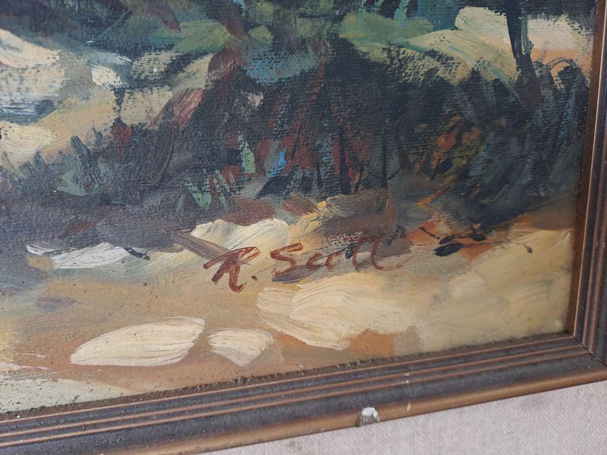 STUNNING SIGNED FRAMED ORIGINAL OIL PAINTING OF BEACH SCENE!
